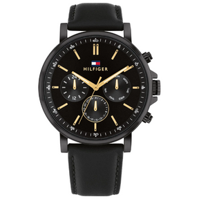 Relógio Tommy Hilfiger Masculino Couro Preto