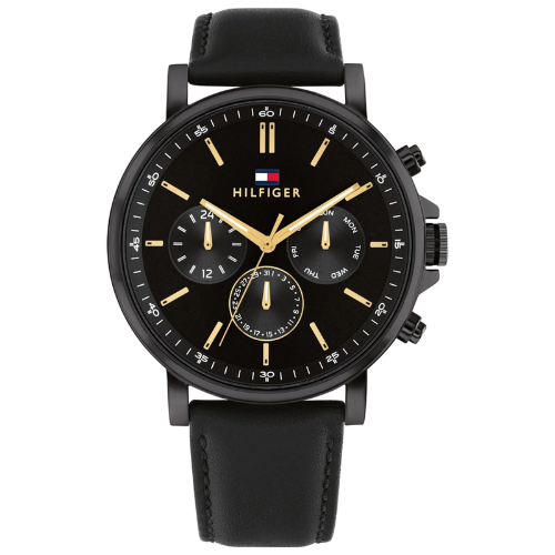 Relógio Tommy Hilfiger Masculino Couro Preto