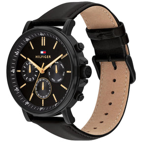 Relógio Tommy Hilfiger Masculino Couro Preto